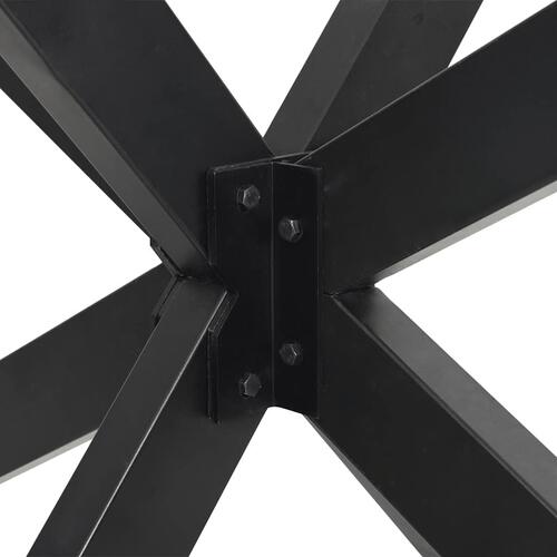 Spisebordsben edderkopform 150x78x(72-73) cm stål antracitgrå