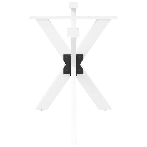 Spisebordsben edderkopform hvid 120x68x(72-73) cm stål
