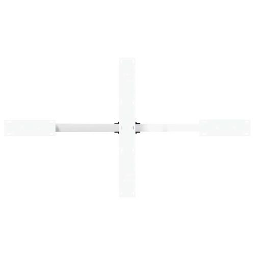 Spisebordsben edderkopform hvid 120x68x(72-73) cm stål
