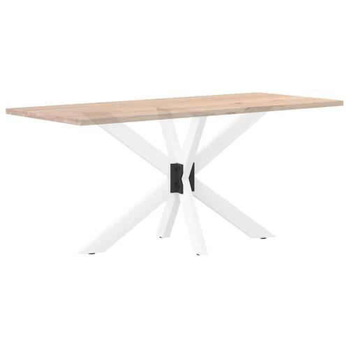 Spisebordsben edderkopform hvid 120x68x(72-73) cm stål
