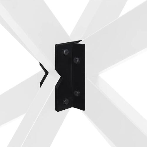 Spisebordsben edderkopform hvid 120x68x(72-73) cm stål
