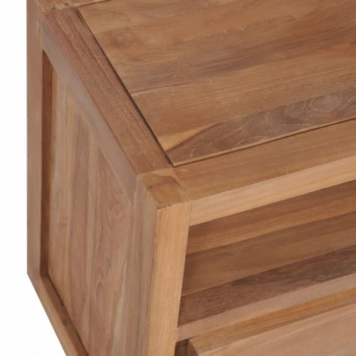 Tv-skab i massivt teaktræ med naturlig finish 120 x 30 x 40 cm