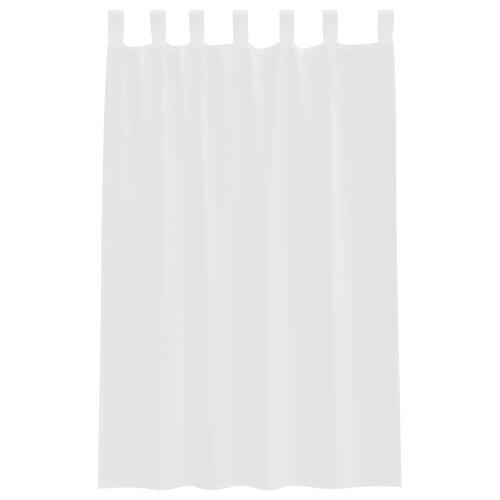 Voile-gardiner med stanglommer 2 stk hvid