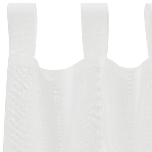Voile-gardiner med stanglommer 2 stk hvid