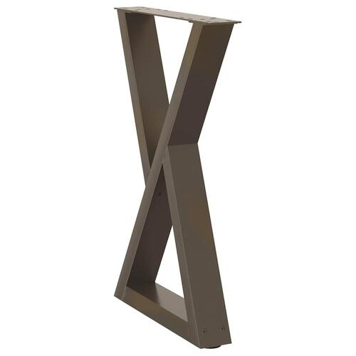 Spisebordsben 2 stk Naturstål 60x(72-73,3) cm Stål