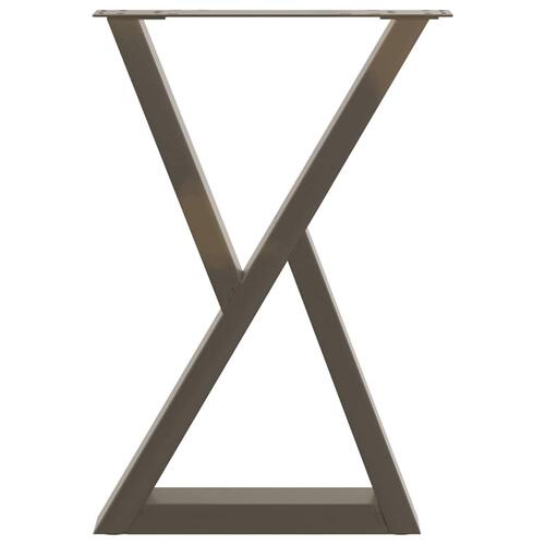 Spisebordsben 2 stk Naturstål 60x(72-73,3) cm Stål