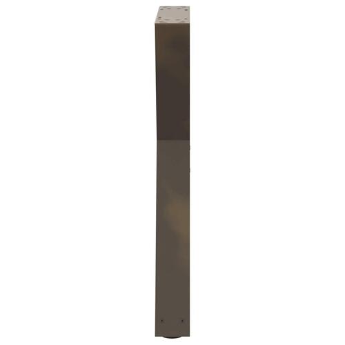 Spisebordsben 2 stk Naturstål 60x(72-73,3) cm Stål