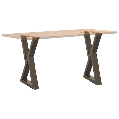 Spisebordsben 2 stk Naturstål 60x(72-73,3) cm Stål
