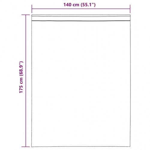 Voile-gardiner med fane i toppen, 2 stk., sort - 140 × 175 cm