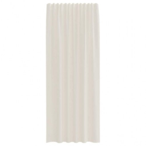 Voile-gardiner med fane i toppen - 2 stk., cremefarvet, 140 × 245 cm