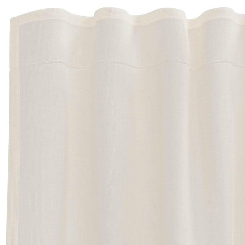 Voile-gardiner med fane i toppen - 2 stk., cremefarvet, 140 × 245 cm