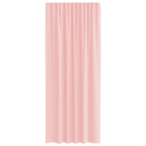 Voile-gardiner med løkker, 2 stk. - 140×225 cm, lyserød