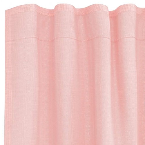 Voile-gardiner med løkker, 2 stk. - 140×225 cm, lyserød