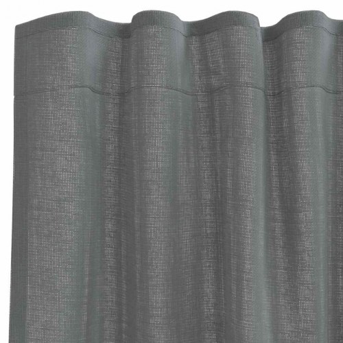 Voile-gardiner med løkker 2 stk. - 140 × 245 cm, mørkegrå