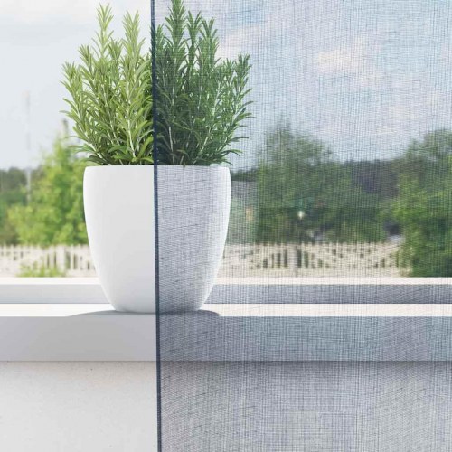 Voile-gardiner med løkker 2 stk. 140×245 cm - kongeblå
