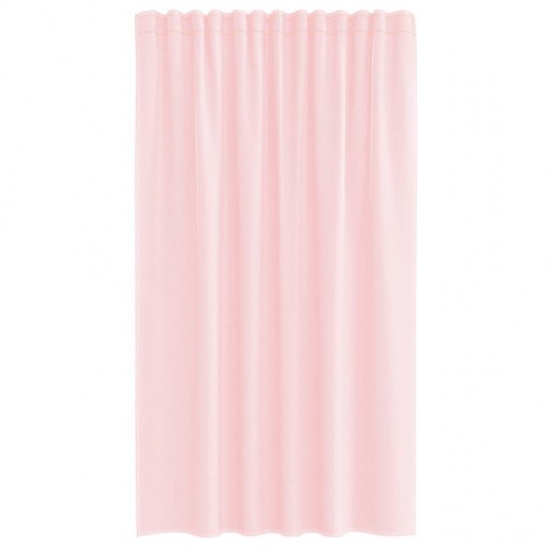 Voile-gardiner med løkker 2 stk. - 140 x 140 cm, lyserød