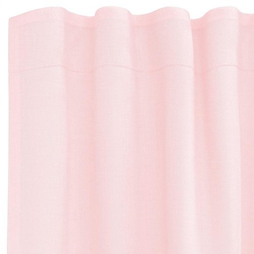 Voile-gardiner med løkker 2 stk. - 140 x 140 cm, lyserød