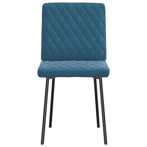 Spisebordsstole 4 stk. velour blå