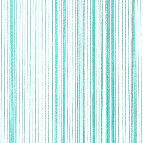 Trådgardiner 2 stk. 140 × 250 cm - turkis snoregardin