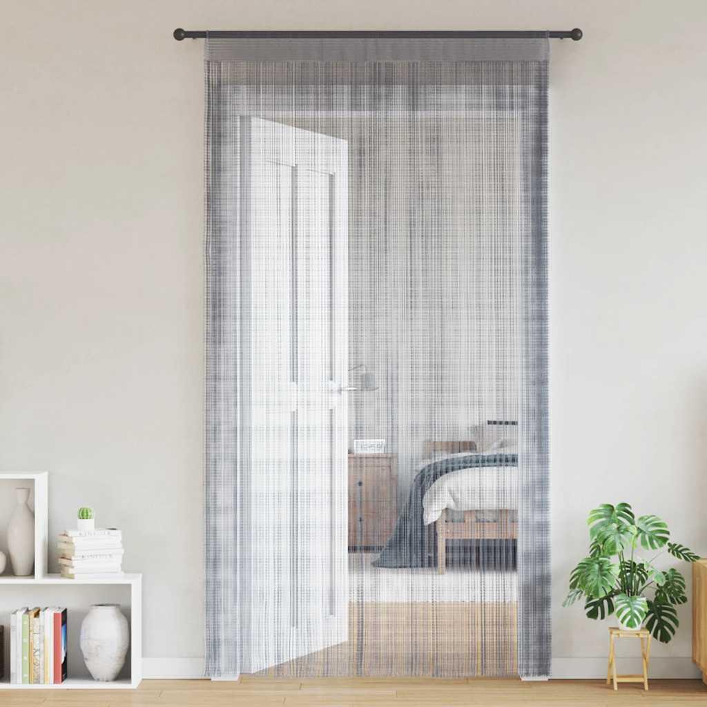 Trådgardiner 2 Stk. 100x250 Cm Lysegrå