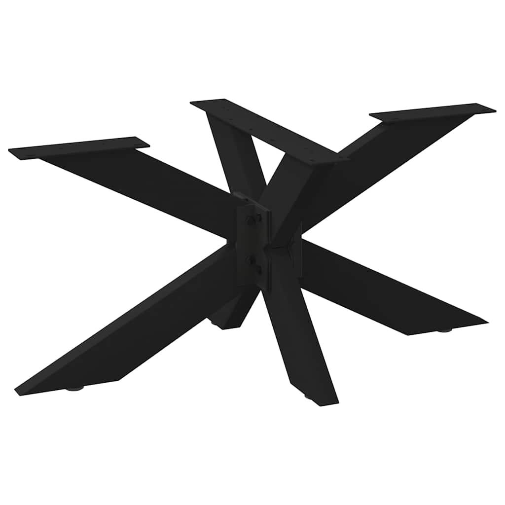 Sofabordben edderkopform 98x58x(42-43) cm stål sort
