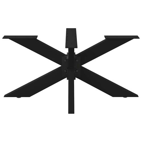 Sofabordben edderkopform 98x58x(42-43) cm stål sort