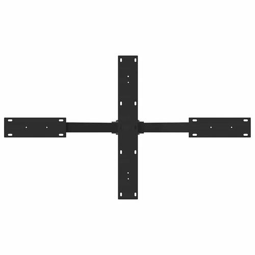 Sofabordben edderkopform 98x58x(42-43) cm stål sort
