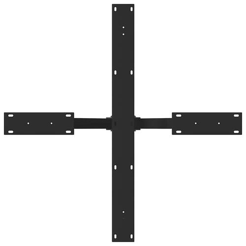 Spisebordsben edderkopform sort 85x85x(72-73) cm stål