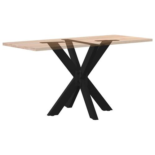 Spisebordsben edderkopform sort 85x85x(72-73) cm stål