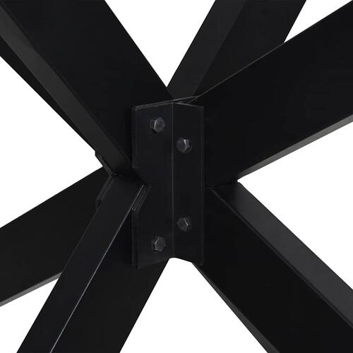 Spisebordsben edderkopform sort 85x85x(72-73) cm stål