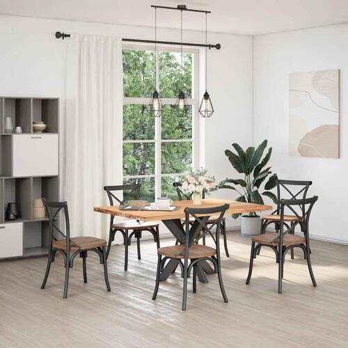 Spisebordsben edderkopform 85x85x(72-73) cm stål antracitgrå