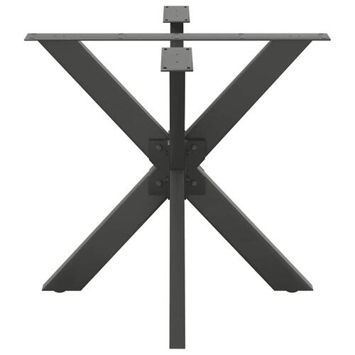 Spisebordsben edderkopform 85x85x(72-73) cm stål antracitgrå