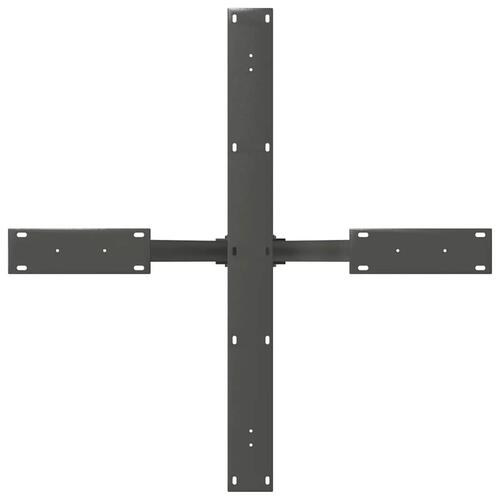 Spisebordsben edderkopform 85x85x(72-73) cm stål antracitgrå