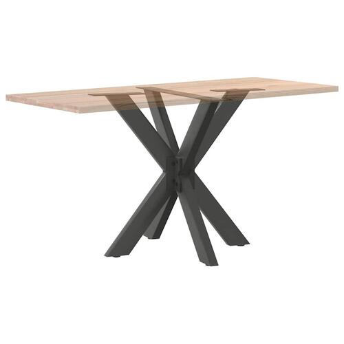 Spisebordsben edderkopform 85x85x(72-73) cm stål antracitgrå
