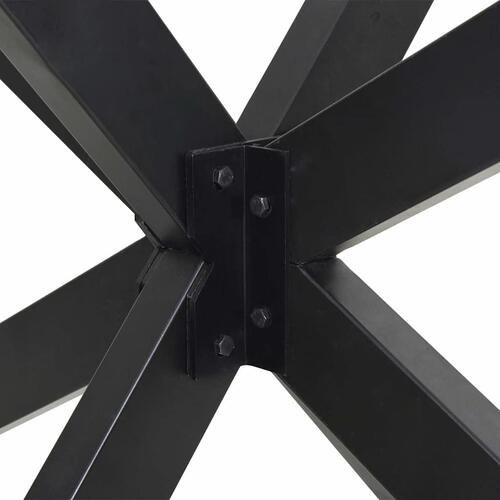 Spisebordsben edderkopform 85x85x(72-73) cm stål antracitgrå