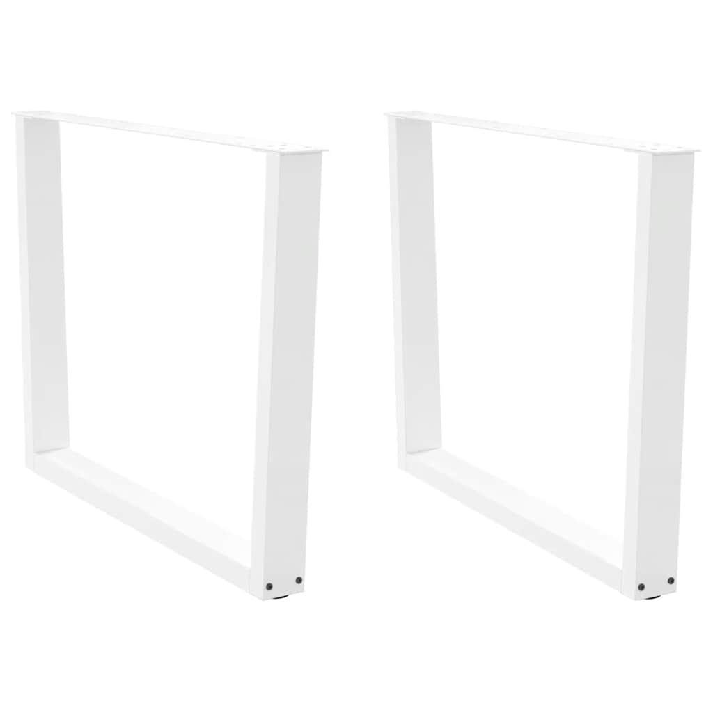 Spisebordsben V-Form 50X(30-31,3) Cm Stål - Hvid / 100 x (72-73.3) cm
