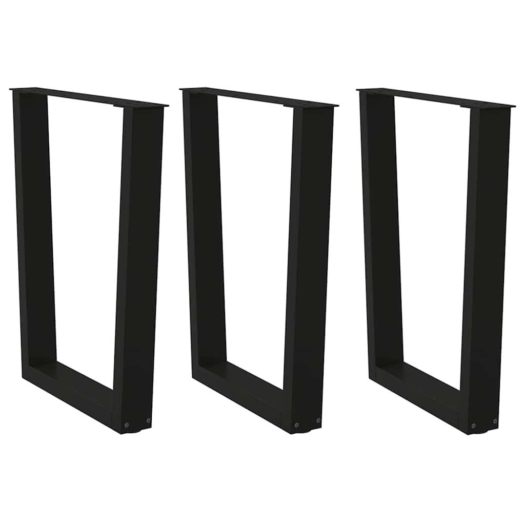 Spisebordsben V-Form 50X(30-31,3) Cm Stål - Sort / 70 x (72-73.3) cm