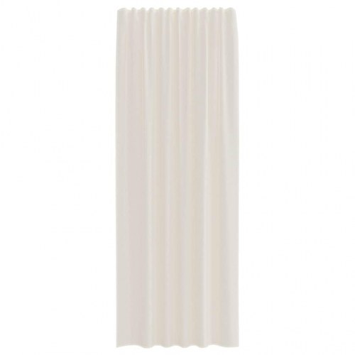 Voile-gardiner med fane i toppen, 2 stk. - cremefarvet, 140 × 260 cm