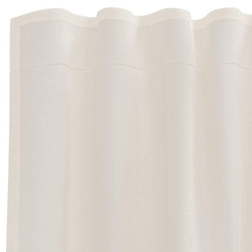 Voile-gardiner med fane i toppen, 2 stk. - cremefarvet, 140 × 260 cm