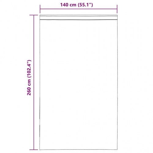 Voile-gardiner med fane i toppen, 2 stk. - cremefarvet, 140 × 260 cm