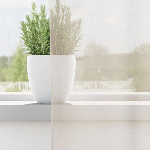 Voile-gardiner med fane i toppen, 2 stk. - creme, 140 × 140 cm