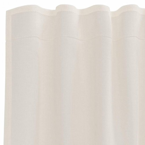 Voile-gardiner med fane i toppen, 2 stk. - creme, 140 × 140 cm