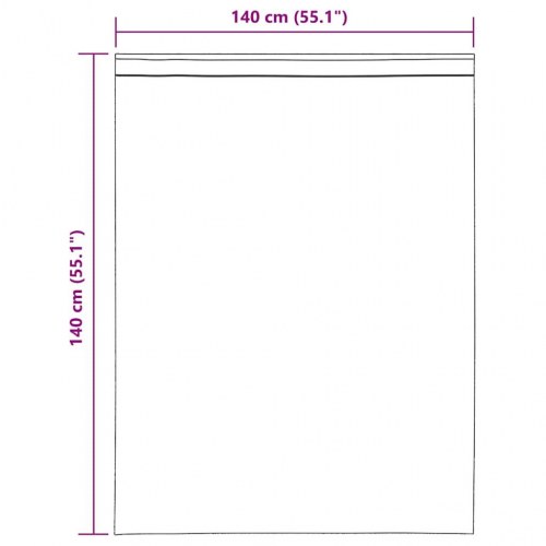 Voile-gardiner med fane i toppen, 2 stk. - creme, 140 × 140 cm