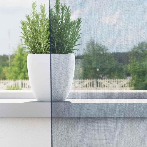 Voile-gardiner med løkker, 2 stk. - 140 × 175 cm, kongeblå