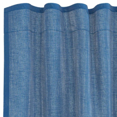 Voile-gardiner med løkker, 2 stk. - 140 × 175 cm, kongeblå