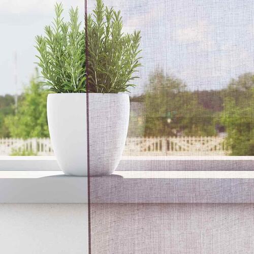 Voile-gardiner med løkker 2 stk. 140x140 cm lilla