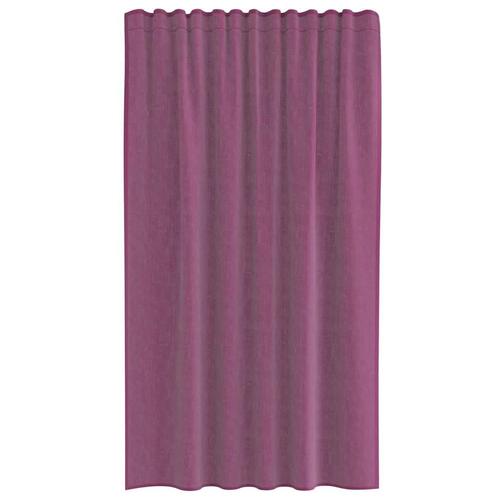 Voile-gardiner med løkker 2 stk. 140x140 cm lilla