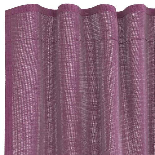 Voile-gardiner med løkker 2 stk. 140x140 cm lilla