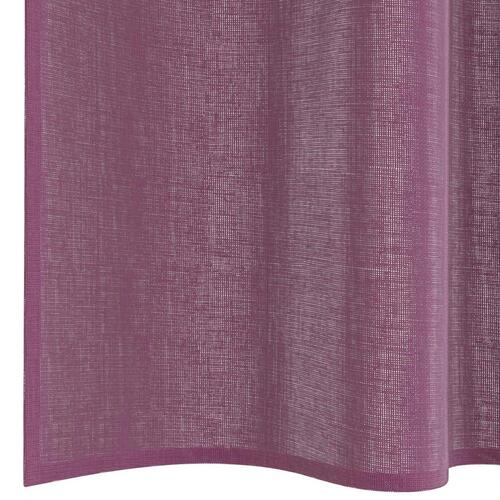Voile-gardiner med løkker 2 stk. 140x140 cm lilla