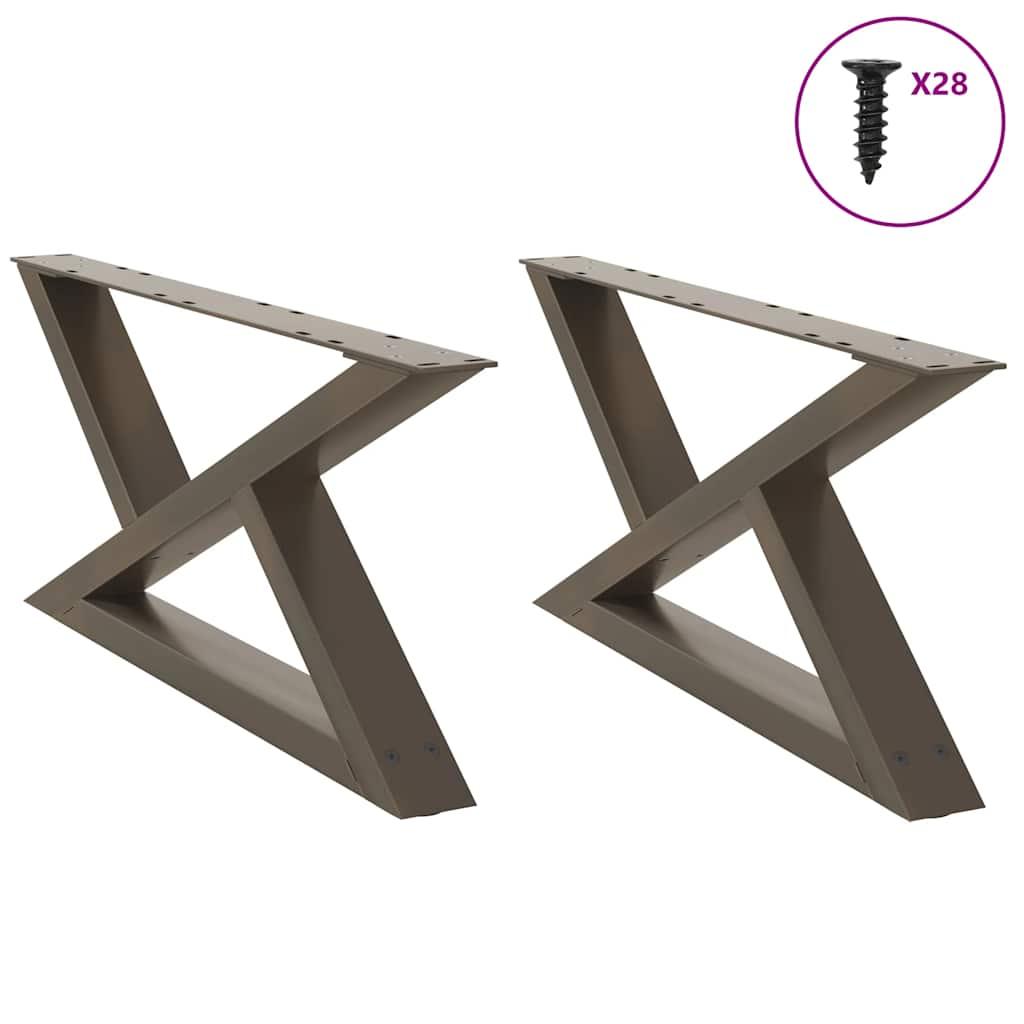 Sofabordben 2 stk Naturstål 70x(30-31,3) cm Stål
